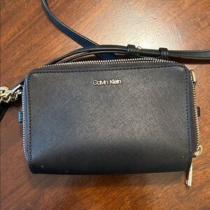 Calvin Klein Black Saffiano Crossbody Small Handbag